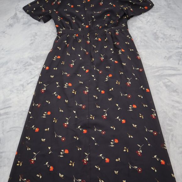 Madewell Floral Maxi Dress - Black and Red - Picture 16 of 16
